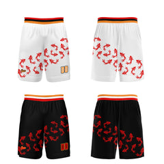 Benutzerdefinierte Schwarz Weiß Reversible Basketball Jersey Personalisierte Print Name Nummer Logo