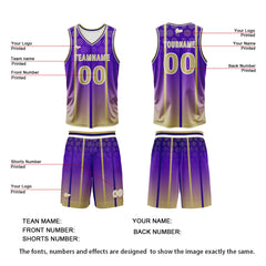 Benutzerdefinierter Lila Basketball Jersey Uniform Anzug gedruckt Ihr Logo Name Nummer