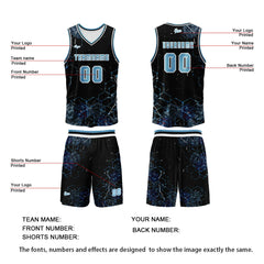 Benutzerdefinierter Blau Basketball Jersey Uniform Anzug gedruckt Ihr Logo Name Nummer