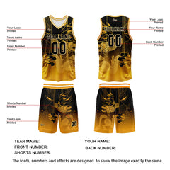 Benutzerdefinierte Orange Reversible Basketball Jersey Personalisierte Print Name Nummer Logo