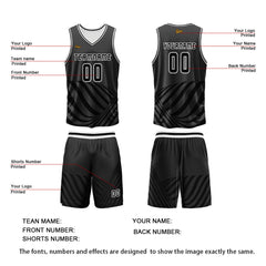 Benutzerdefinierter Schwarz Basketball Jersey Uniform Anzug gedruckt Ihr Logo Name Nummer