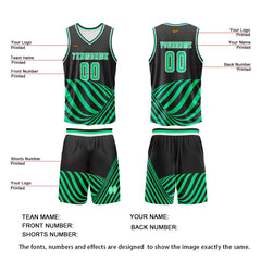 Benutzerdefinierter Grün Basketball Jersey Uniform Anzug gedruckt Ihr Logo Name Nummer