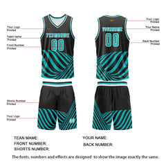 Benutzerdefinierter Wasser Blau Basketball Jersey Uniform Anzug gedruckt Ihr Logo Name Nummer