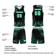 Benutzerdefinierter Fluoreszierend Grün Basketball Jersey Uniform Anzug gedruckt Ihr Logo Name Nummer