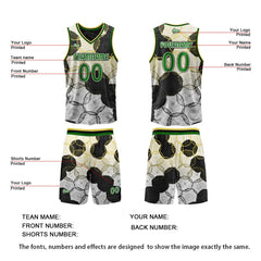 Benutzerdefinierte Schwarz Gelb Reversible Basketball Jersey Personalisierte Print Name Nummer Logo