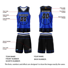 Benutzerdefinierter Weiß Blau Basketball Jersey Uniform Anzug gedruckt Ihr Logo Name Nummer