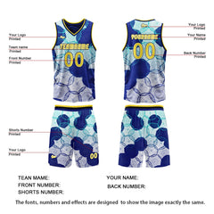 Benutzerdefinierte Blau Grün Reversible Basketball Jersey Personalisierte Print Name Nummer Logo