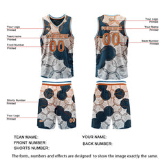 Benutzerdefinierte Blau Orange Reversible Basketball Jersey Personalisierte Print Name Nummer Logo