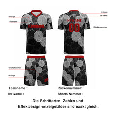 Benutzerdefinierte Rote Asche Trikots für Männer Frauen Personalisierte Fußball Uniformen für Erwachsene und Kind