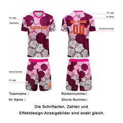 Benutzerdefinierte Dunkel Lila Rosa Trikots für Männer Frauen Personalisierte Fußball Uniformen für Erwachsene und Kind