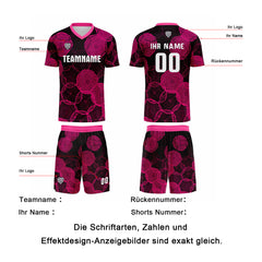 Benutzerdefinierte Schwarz Pulver Trikots für Männer Frauen Personalisierte Fußball Uniformen für Erwachsene und Kind