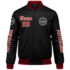 Maßgeschneiderte Rot Letterman Varsity Jacket Individuelle Stickerei Druck nach Ihrem Wunsch