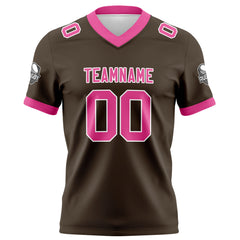Benutzerdefinierte Braun Rosa Fußball Trikots Personalisierter Name Nummer Logo