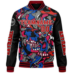 Maßgeschneiderte Rot Königliche Letterman Varsity Jacket Individuelle Stickerei Druck nach Ihrem Wunsch