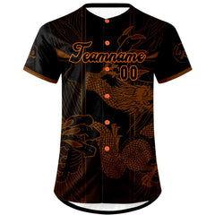 Benutzerdefiniert Braun Schwarz Personalisierter Baseball Jersey mit Farbverlauf Team Uniform mit Namen und Nummer