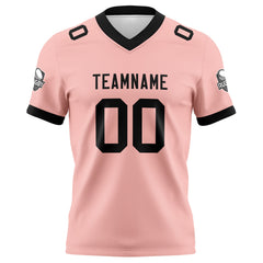 Benutzerdefinierte Rosa Schwarz Fußball Trikots Personalisierter Name Nummer Logo