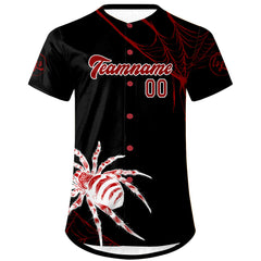 Benutzerdefiniert Schwarz Rot Personalisierter Baseball Jersey mit Farbverlauf Team Uniform mit Namen und Nummer