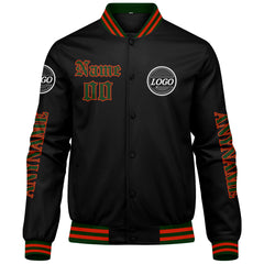 Maßgeschneiderte Rot Grün Letterman Varsity Jacket Individuelle Stickerei Druck nach Ihrem Wunsch