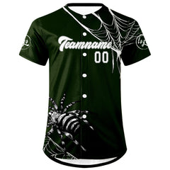 Benutzerdefiniert Grün Weiß Personalisierter Baseball Jersey mit Farbverlauf Team Uniform mit Namen und Nummer