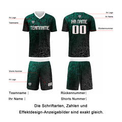 Benutzerdefinierte Cyan Silber Trikots für Männer Frauen Personalisierte Fußball Uniformen für Erwachsene und Kind
