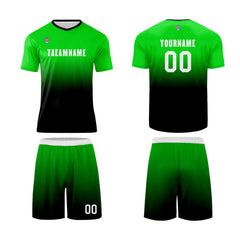 Benutzerdefinierte Grün Schwarz Trikots für Männer Frauen Personalisierte Fußball Uniformen für Erwachsene und Kind