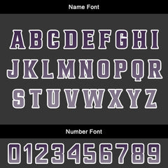 Benutzerdefinierter Grau Violett Basketball Jersey Uniform Anzug gedruckt Ihr Logo Name Nummer