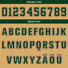 Benutzerdefinierter Hellbraun Grün Weiß Rot Basketball Jersey Uniform Anzug gedruckt Ihr Logo Name Nummer
