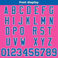 Benutzerdefinierte Rosa Blau Fußball Trikots Personalisierter Name Nummer Logo