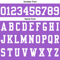 Benutzerdefinierte Lila Weiß Fußball Polo-Shirts Fügen Sie Ihr Einzigartiges hinzu Logo/Name/Nummer