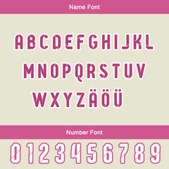 Maßgeschneiderte Weiß Rosa Letterman Varsity Jacket Individuelle Stickerei Druck nach Ihrem Wunsch