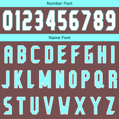 Benutzerdefinierter Braun Cyan Basketball Jersey Uniform Anzug gedruckt Ihr Logo Name Nummer