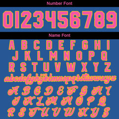 Maßgeschneiderte Königlich Rosa Letterman Varsity Jacket Individuelle Stickerei Druck nach Ihrem Wunsch