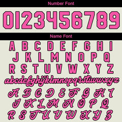 Maßgeschneiderte Creme Rosa Letterman Varsity Jacket Individuelle Stickerei Druck nach Ihrem Wunsch