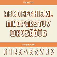 Maßgeschneiderte Weiß Orange Letterman Varsity Jacket Individuelle Stickerei Druck nach Ihrem Wunsch