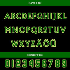 Maßgeschneiderte Grün Schwarz Letterman Varsity Jacket Individuelle Stickerei Druck nach Ihrem Wunsch