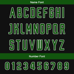 Benutzerdefinierte Schwarz Grün Reversibel Fußball Trikot Personalisierte Gradient Fußball Shirts für Männer gedruckt Team Name Nummer Logo