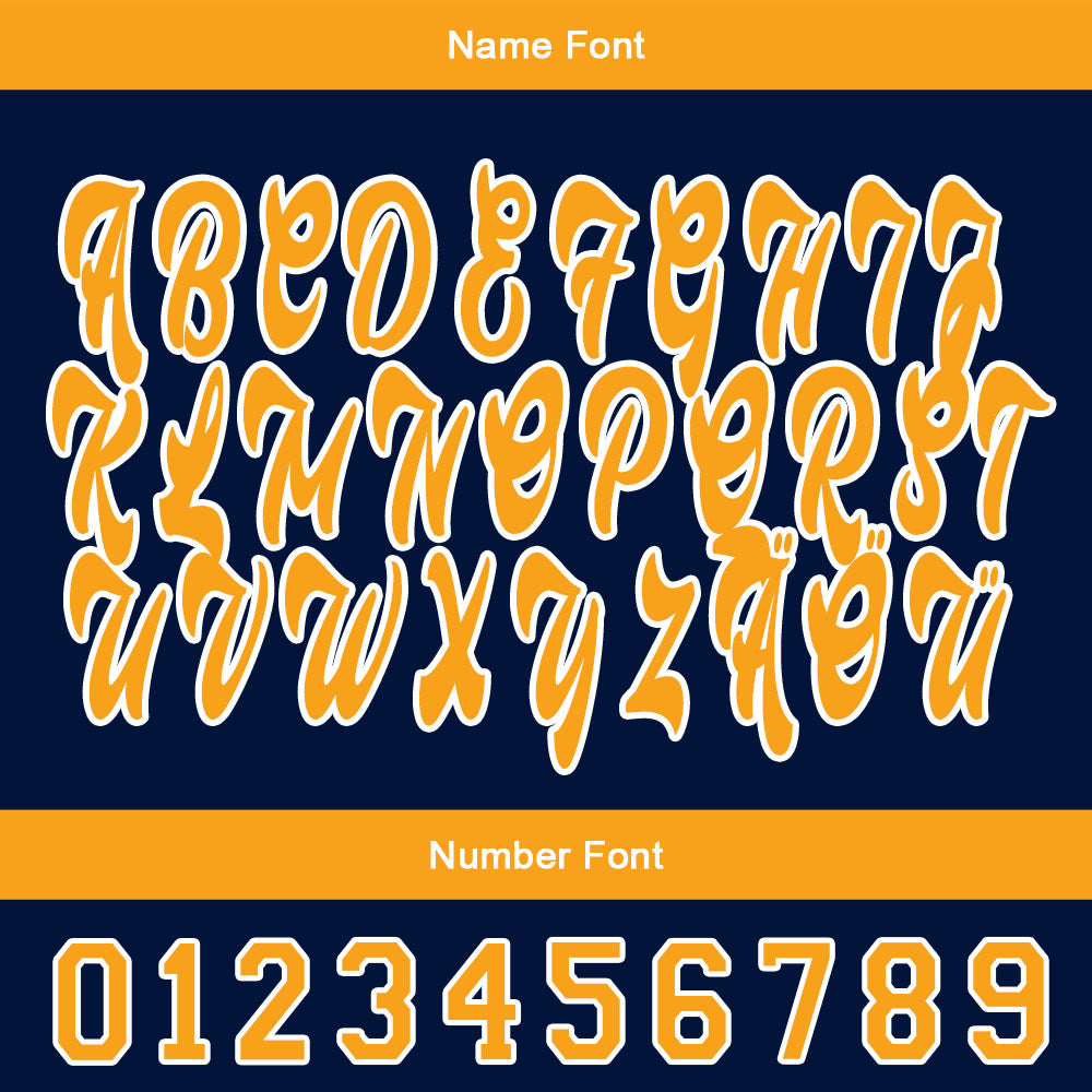 Benutzerdefiniert Blue Orange Personalisierter Baseball Jersey mit Farbverlauf Team Uniform mit Namen und Nummer