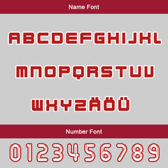 Maßgeschneiderte Weiß Rot Letterman Varsity Jacket Individuelle Stickerei Druck nach Ihrem Wunsch