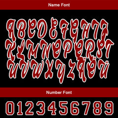 Benutzerdefiniert Schwarz Rot Personalisierter Baseball Jersey mit Farbverlauf Team Uniform mit Namen und Nummer