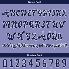 Benutzerdefiniert Lichtlila Dunkellila Personalisierter Baseball Jersey mit Farbverlauf Team Uniform mit Namen und Nummer