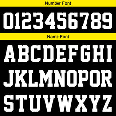 Benutzerdefinierte Schwarz Gelb Kurzarm-Kapuzenpullover für Männer Frauen Hemden mit Kapuzen gedruckt Name Logo