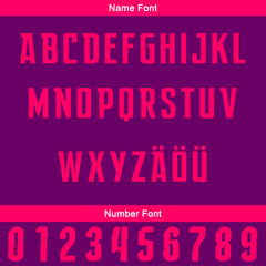 Benutzerdefiniert Lila Fuchsia Personalisierter Baseball Jersey mit Farbverlauf Team Uniform mit Namen und Nummer