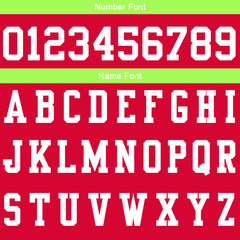 Benutzerdefinierte Rot Lichtgrün Fußball Gradient Polo-Shirts Fügen Sie Ihr Einzigartiges hinzu Logo/Name/Nummer