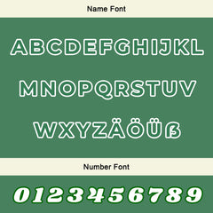 Maßgeschneiderte Weiß Grün Letterman Varsity Jacket Individuelle Stickerei Druck nach Ihrem Wunsch