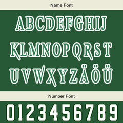 Maßgeschneiderte Grün Weiß Letterman Varsity Jacket Individuelle Stickerei Druck nach Ihrem Wunsch