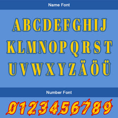 Maßgeschneiderte Blau Gelb Letterman Varsity Jacket Individuelle Stickerei Druck nach Ihrem Wunsch