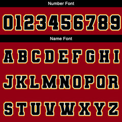 Benutzerdefiniert Schwarz Rot Gelb Wasserdichte Varsity Jacken Personalisiert genäht Name Nummer Logo zu Letterman Jacken