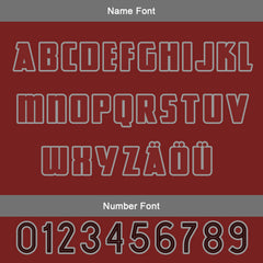 Maßgeschneiderte Burgund Grau Letterman Varsity Jacket Individuelle Stickerei Druck nach Ihrem Wunsch