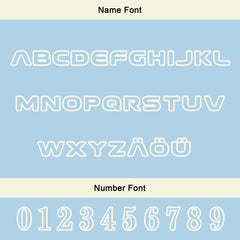 Maßgeschneiderte Weiß Blau Letterman Varsity Jacket Individuelle Stickerei Druck nach Ihrem Wunsch