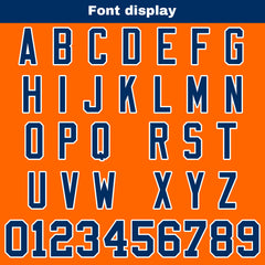 Benutzerdefinierte Orange Blau Fußball Trikots Personalisierter Name Nummer Logo